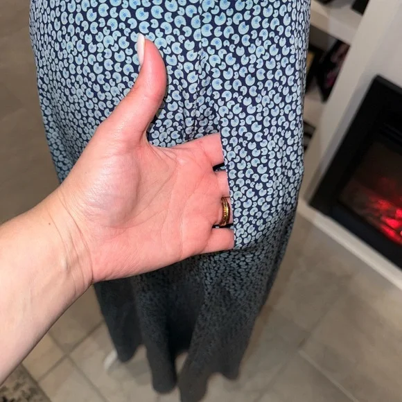 3 x 20$ Chic Blue Patterned Maxi Dress Size Medium - Picture 4 of 11